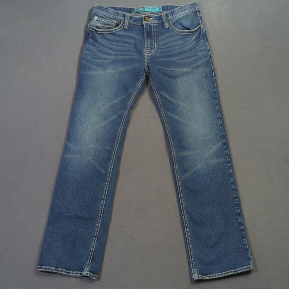 Rock & Roll Jeans Men's 33x32 Fits 33x30 Blue Revolver Straight - Picture 1 of 12